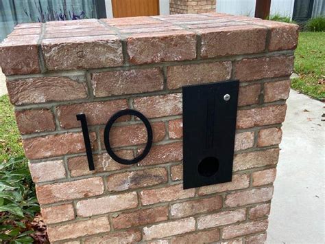 how to install house numbers on brick